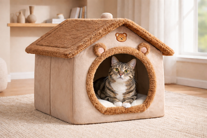 Cama para gatos tipo capullo ultrasuave