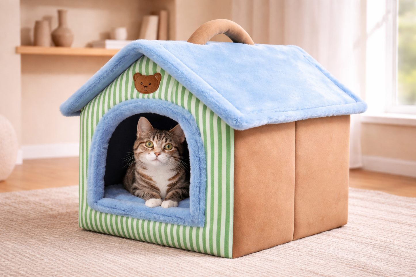 Cama para gatos tipo capullo ultrasuave